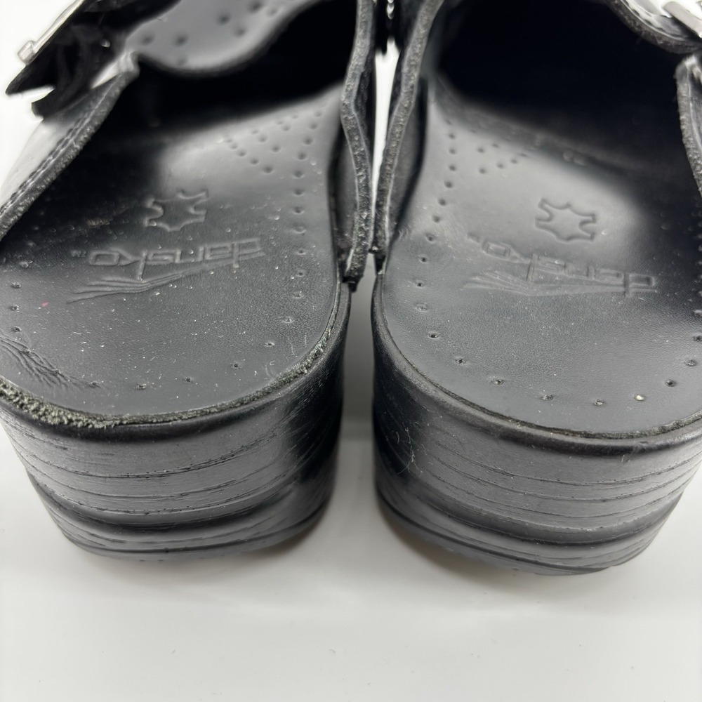 Dansko Merrie Mary Jane Comfort Shoe Clog Mule Black Leather Size 10 EUR 41 - Picture 6 of 8